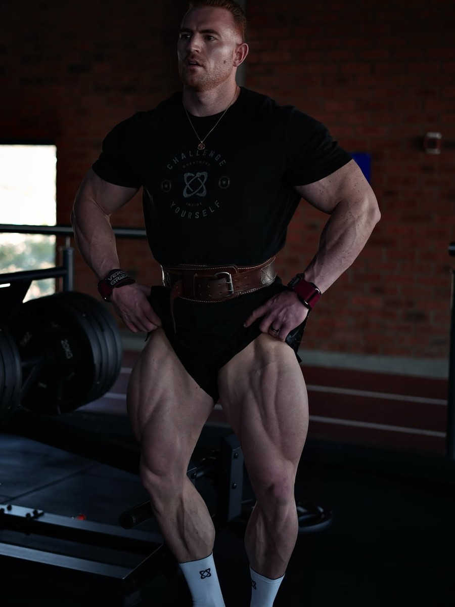 Dylan Dawson training in his own gym in the off season, 1 of 7