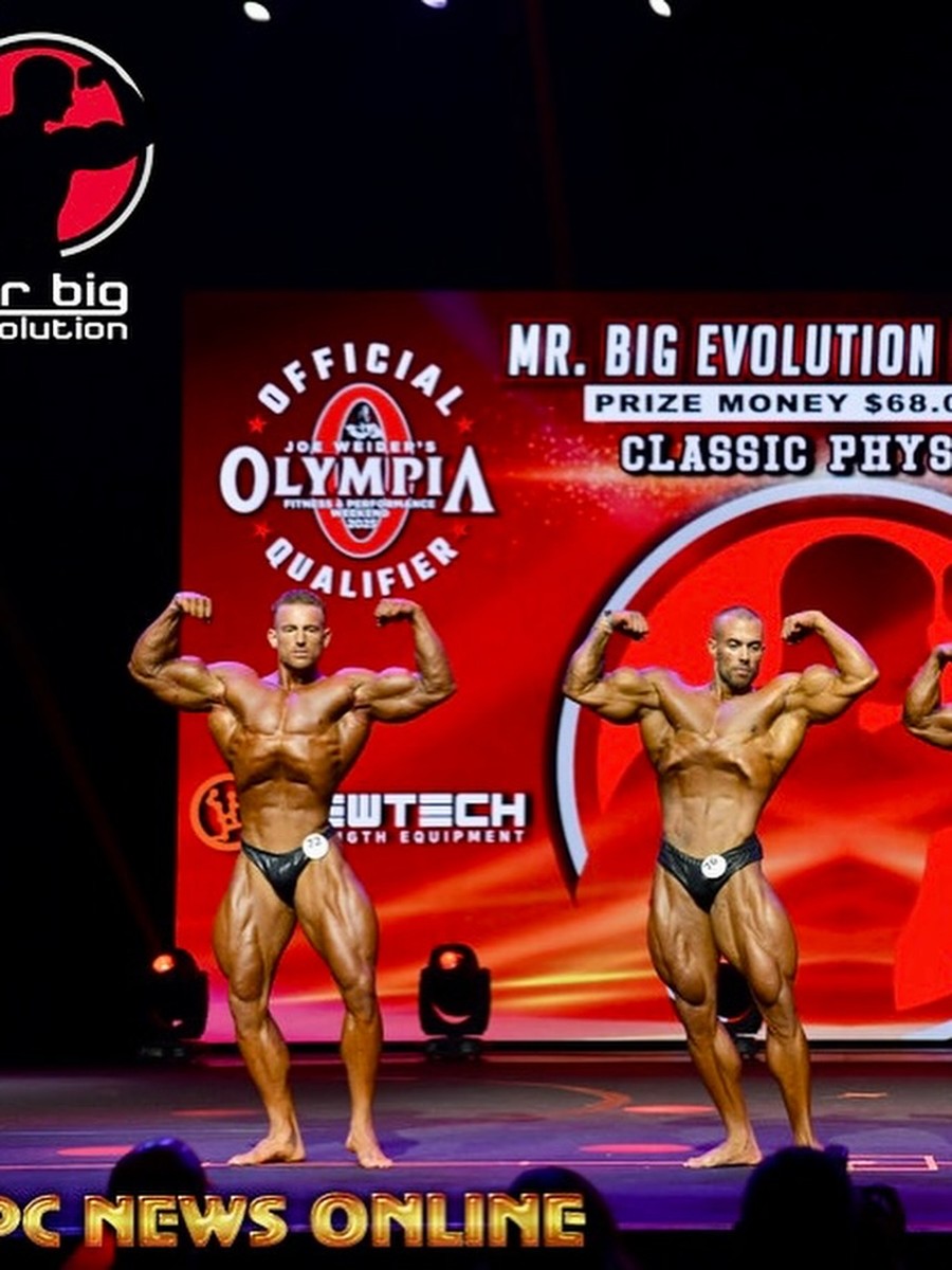 Dylan Dawson on the Mr Big Evolution Pro stage, an official Olympia qualifier in Classic Physique, 6 of 7